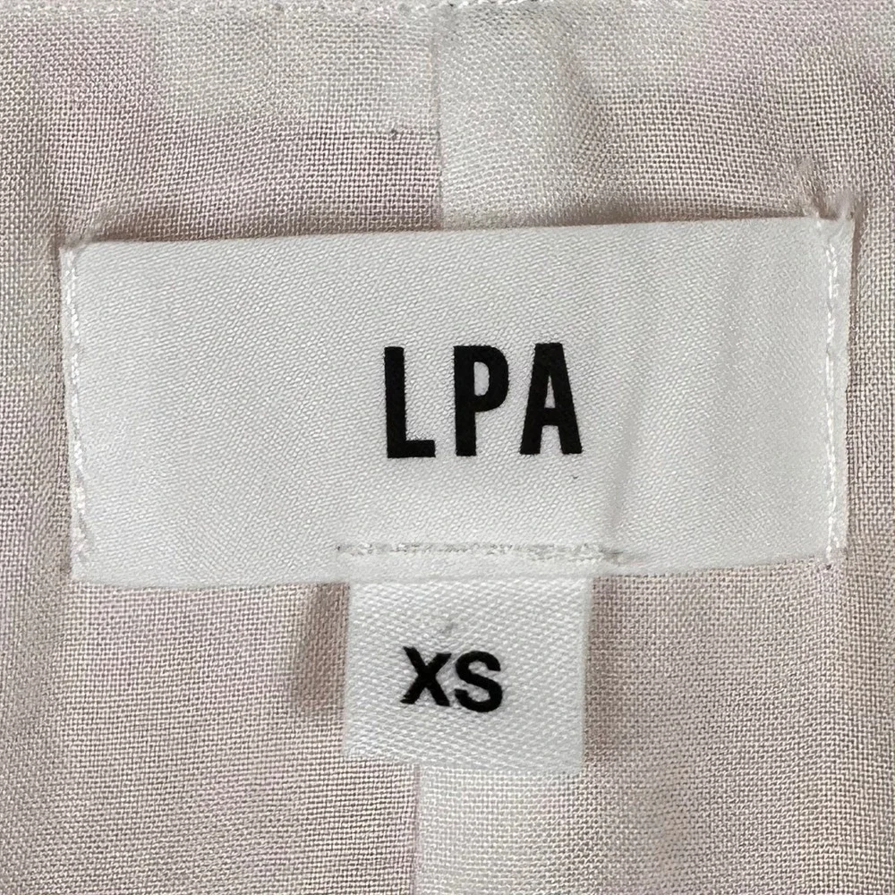 LPA Pink Gingham Mini‎ Dress Size XS Boho Indie Puff Sleeve Casual Cottagecore - Picture 5 of 10